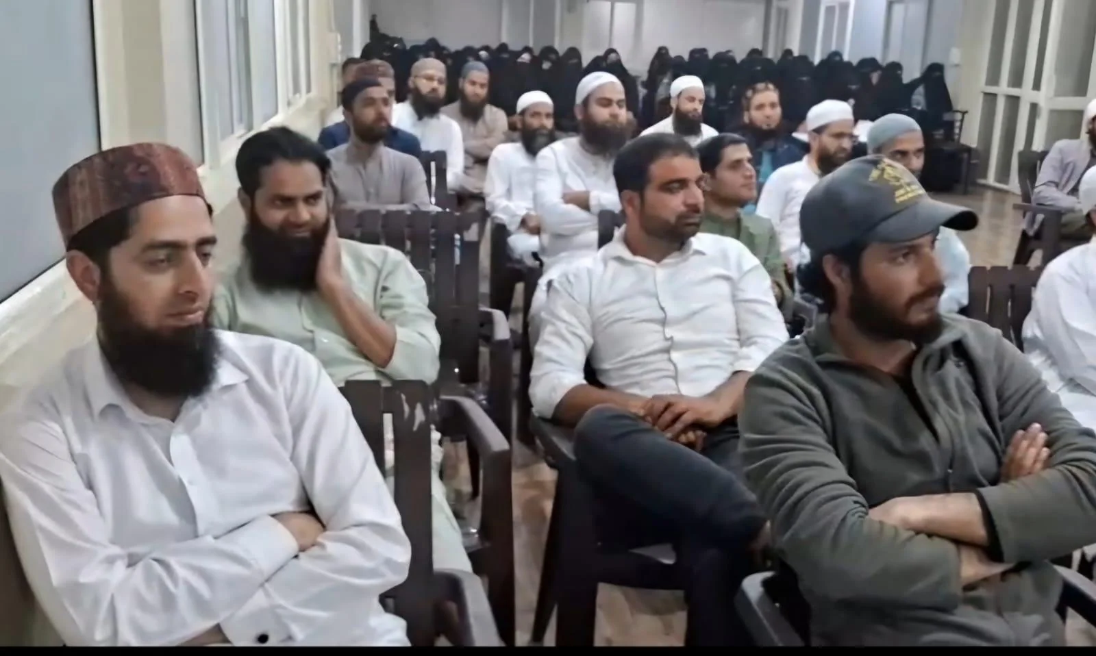 Community members attending a mental-health learning session